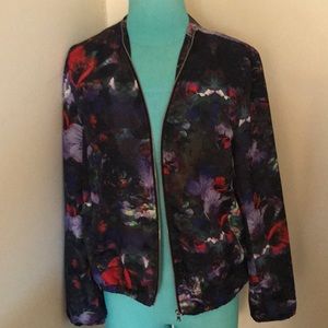 Floral bomber jacket